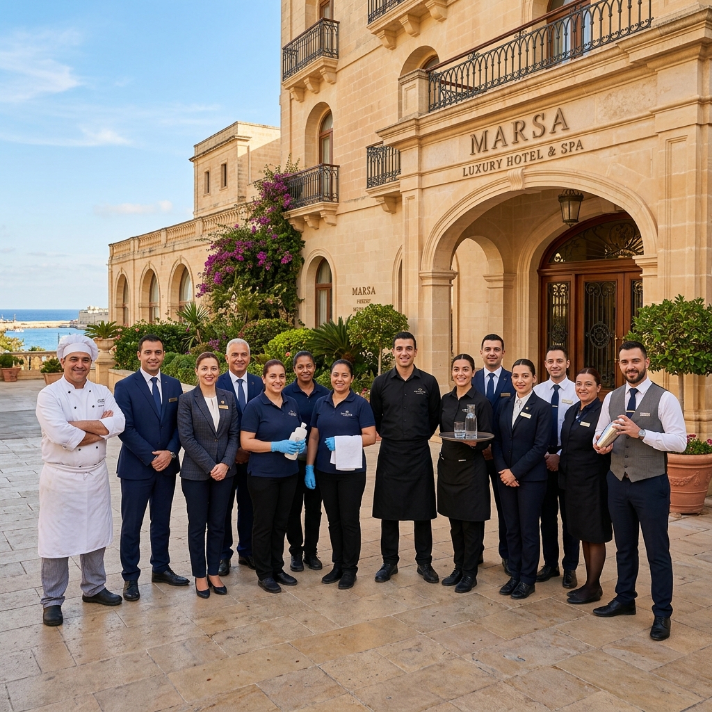 Professional hospitality team